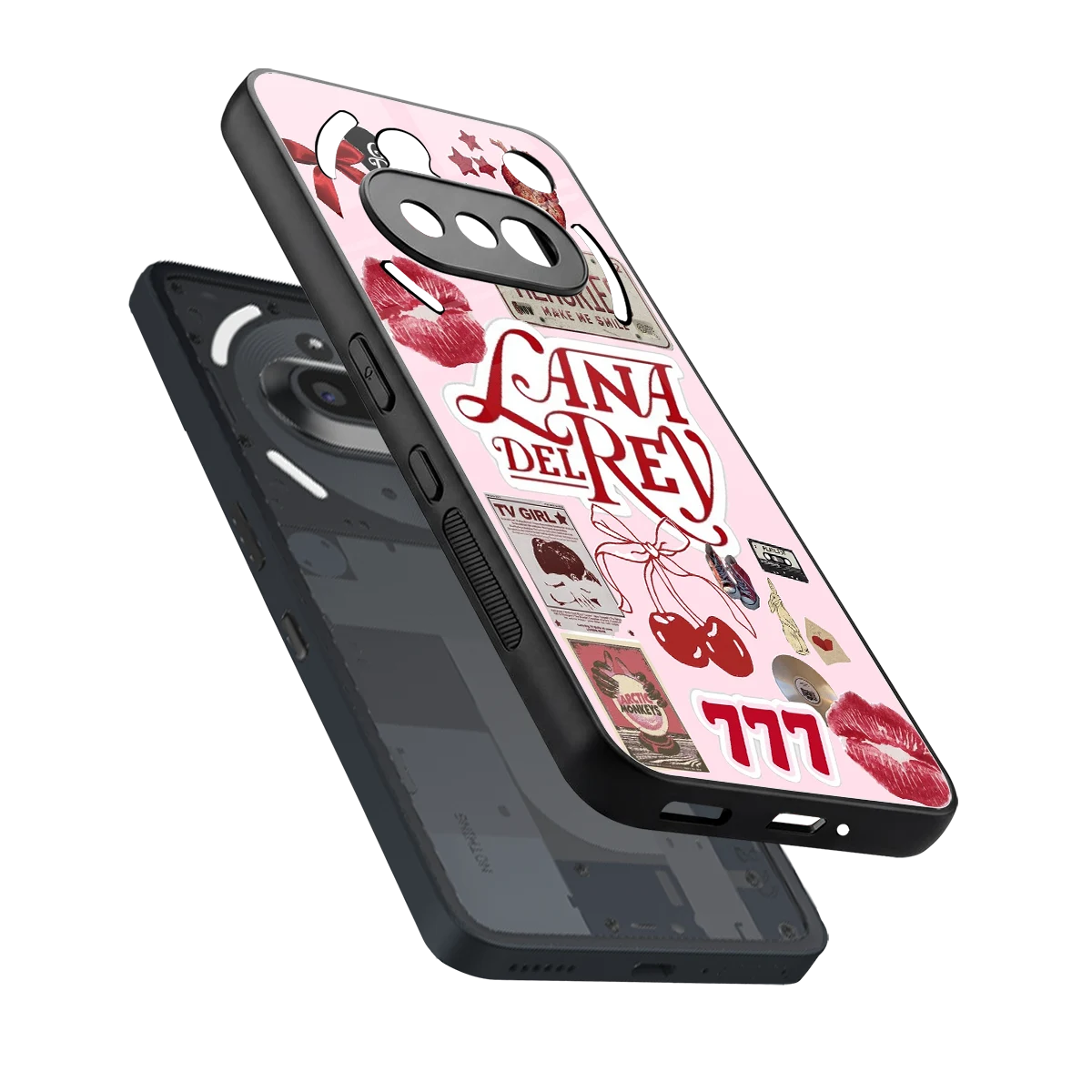 Lana Del Rey Collage sleek nothing phone 3a cover with tempered glass back and TPU edges