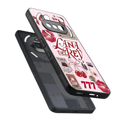Lana Del Rey Collage sleek nothing phone 3a cover with tempered glass back and TPU edges