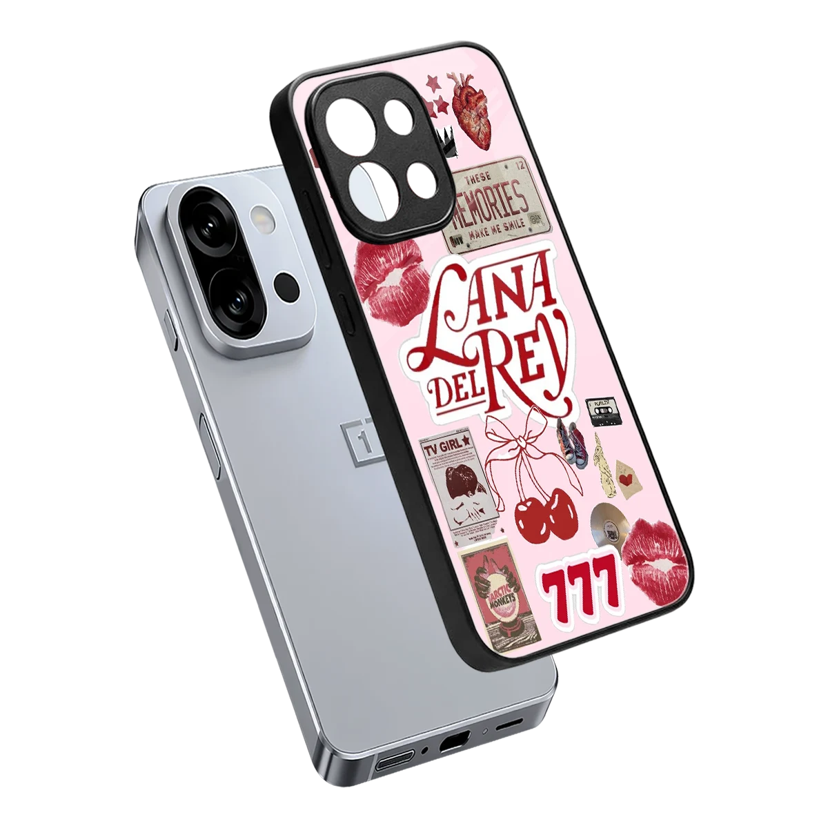 Lana Del Rey Collage sleek oneplus 13s cover with tempered glass back and TPU edges