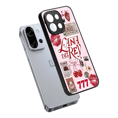 Lana Del Rey Collage sleek oneplus 13s cover with tempered glass back and TPU edges
