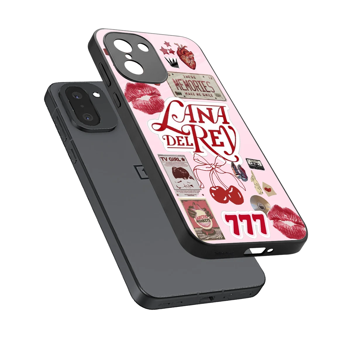 Lana Del Rey Collage sleek oneplus 15r cover with tempered glass back and TPU edges