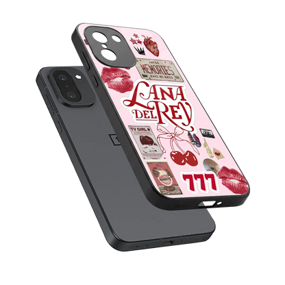 Lana Del Rey Collage sleek oneplus 15r cover with tempered glass back and TPU edges