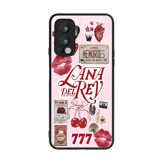 Lana Del Rey Collage back phone cover | glass case for oneplus nord 2