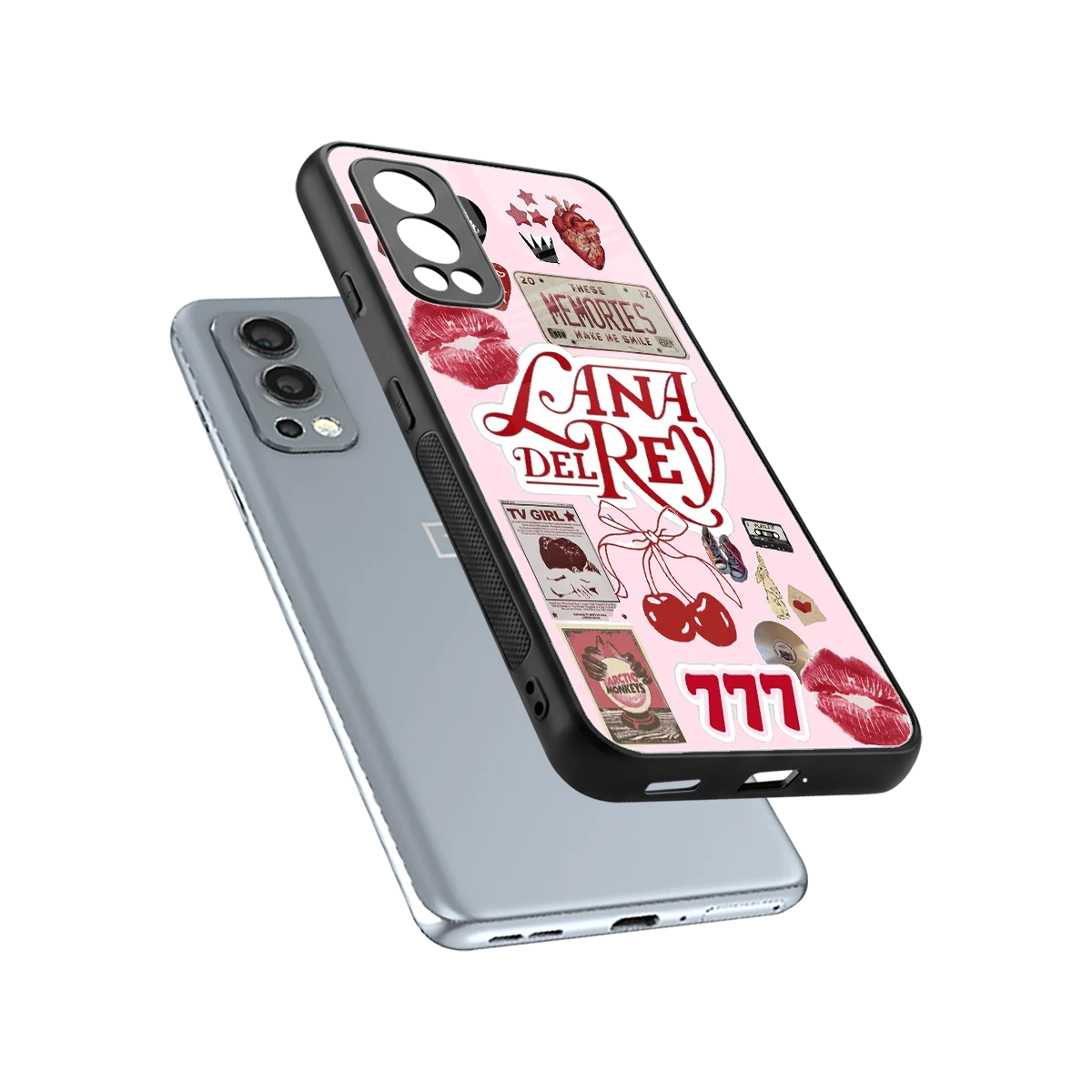 Lana Del Rey Collage sleek oneplus nord 2 cover with tempered glass back and TPU edges