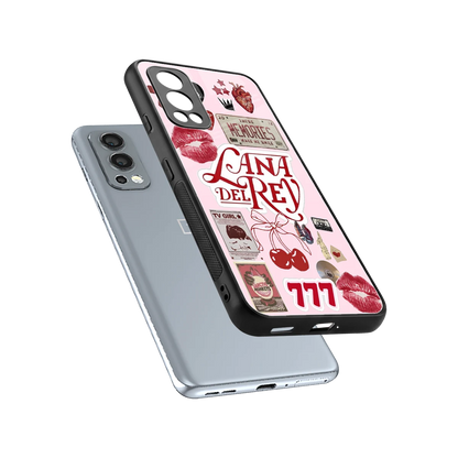 Lana Del Rey Collage sleek oneplus nord 2 cover with tempered glass back and TPU edges