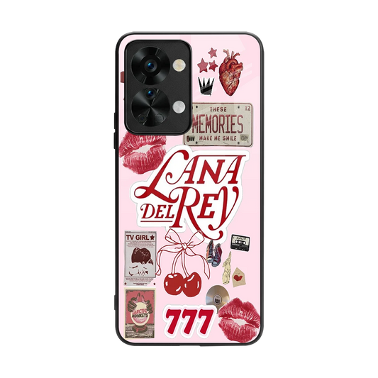 Lana Del Rey Collage back phone cover | glass case for oneplus nord 2t