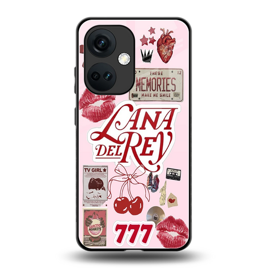 Lana Del Rey Collage back phone cover | glass case for oneplus nord ce 3