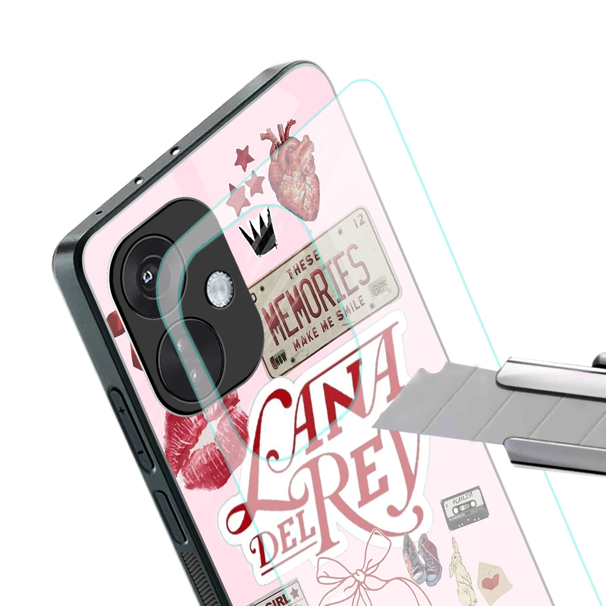 Lana Del Rey Collage stylish phone case for oneplus nord ce 3 | glossy glass and slim fit