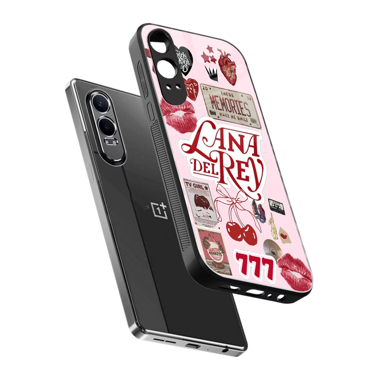 Lana Del Rey Collage sleek oneplus nord ce 4 lite cover with tempered glass back and TPU edges