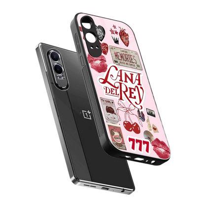 Lana Del Rey Collage sleek oneplus nord ce 4 lite cover with tempered glass back and TPU edges