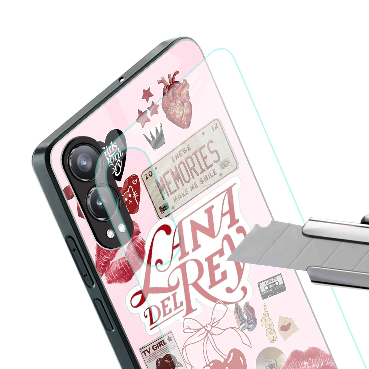Lana Del Rey Collage stylish phone case for oneplus nord ce 4 lite | glossy glass and slim fit