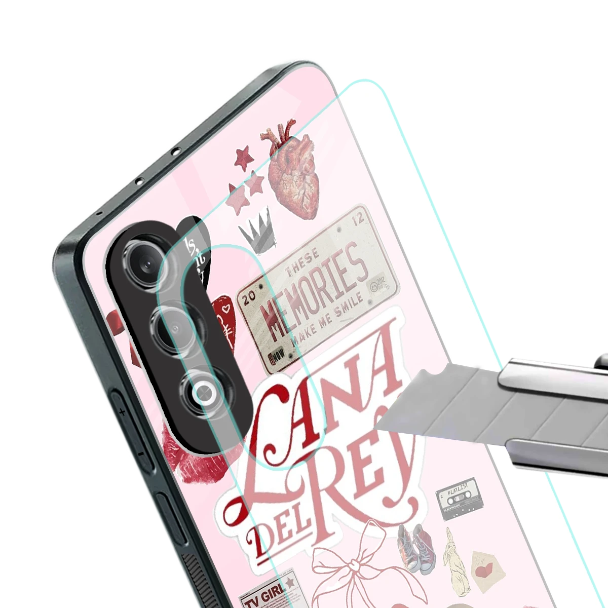 Lana Del Rey Collage stylish phone case for oneplus nord ce 4 | glossy glass and slim fit