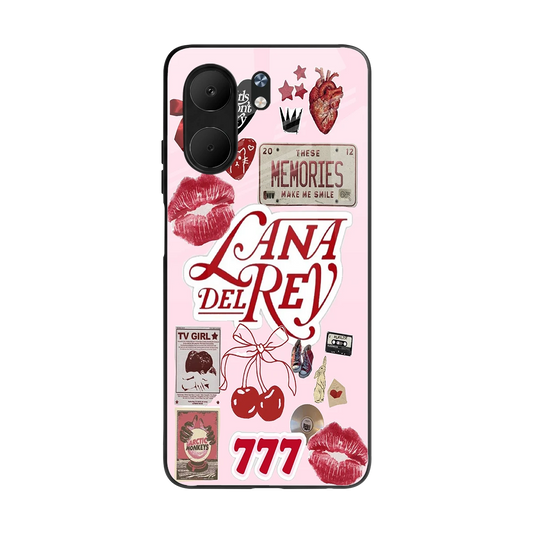 Lana Del Rey Collage back phone cover | glass case for oppo a5x 5g