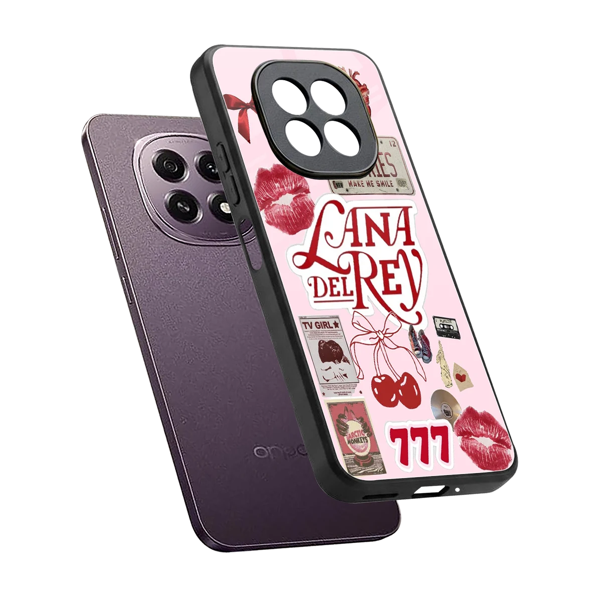 Lana Del Rey Collage sleek oppo f29 5g cover with tempered glass back and TPU edges