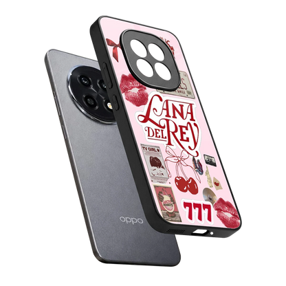 Lana Del Rey Collage sleek oppo f29 pro 5g cover with tempered glass back and TPU edges