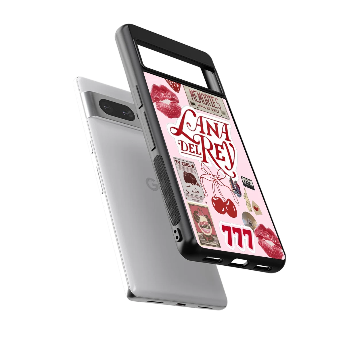 Lana Del Rey Collage sleek google pixel 7 pro cover with tempered glass back and TPU edges