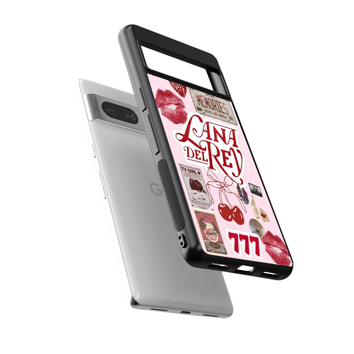 Lana Del Rey Collage sleek google pixel 7a cover with tempered glass back and TPU edges