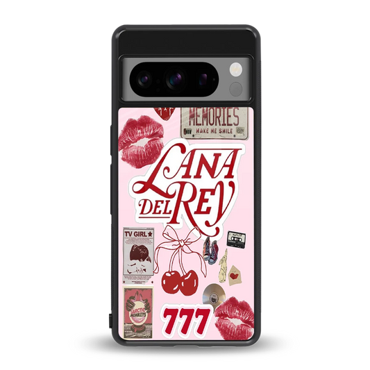 Lana Del Rey Collage back phone cover | glass case for google pixel 8 pro