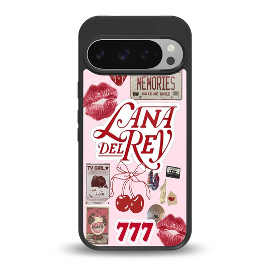 Lana Del Rey Collage back phone cover | glass case for google pixel 9 pro