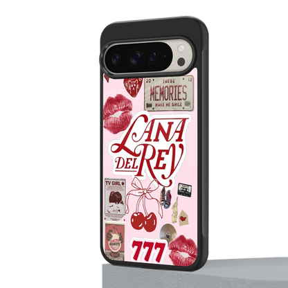 Lana Del Rey Collage google pixel 9 pro mobile cover | shockproof glass phone case