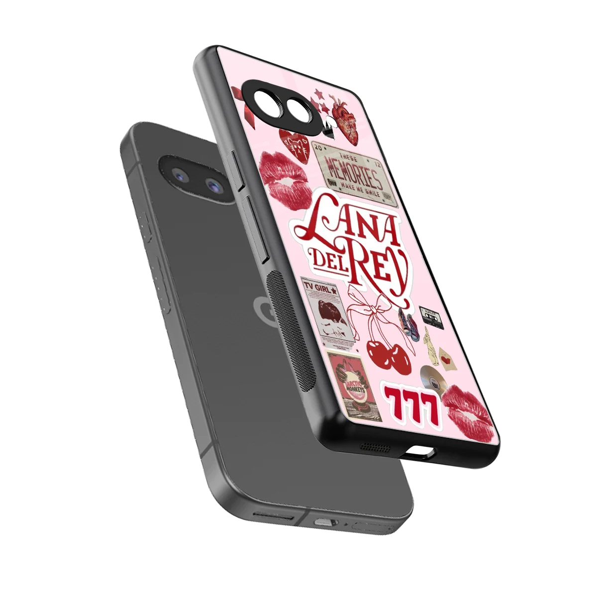 Lana Del Rey Collage sleek google pixel 10a cover with tempered glass back and TPU edges