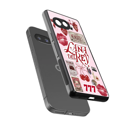 Lana Del Rey Collage sleek google pixel 10a cover with tempered glass back and TPU edges
