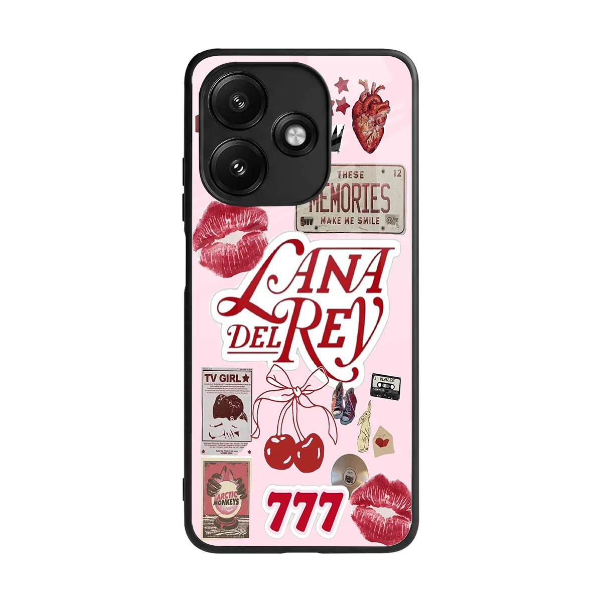 Lana Del Rey Collage back phone cover | glass case for redmi 12 5g