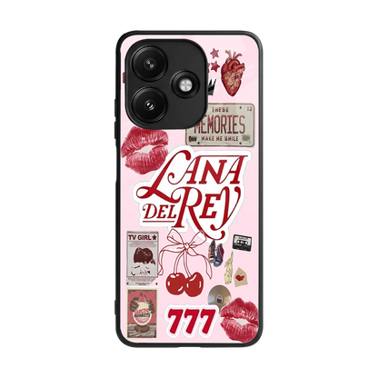 Lana Del Rey Collage back phone cover | glass case for redmi 12 5g