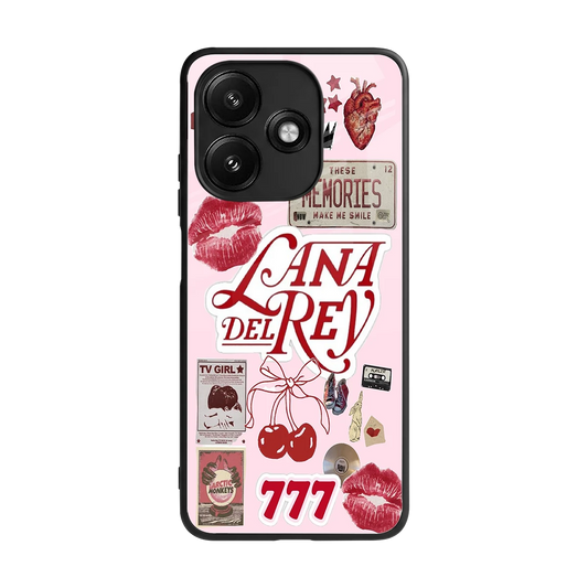 Lana Del Rey Collage back phone cover | glass case for redmi 12 5g