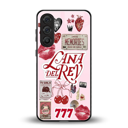 Lana Del Rey Collage back phone cover | glass case for samsung galaxy a55 5g