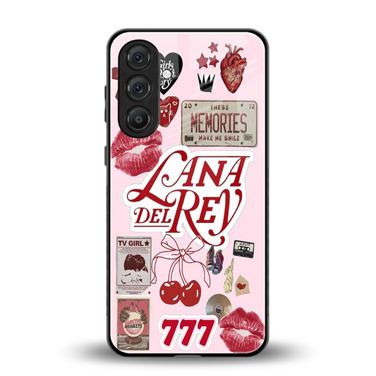 Lana Del Rey Collage back phone cover | glass case for samsung galaxy m36 5g