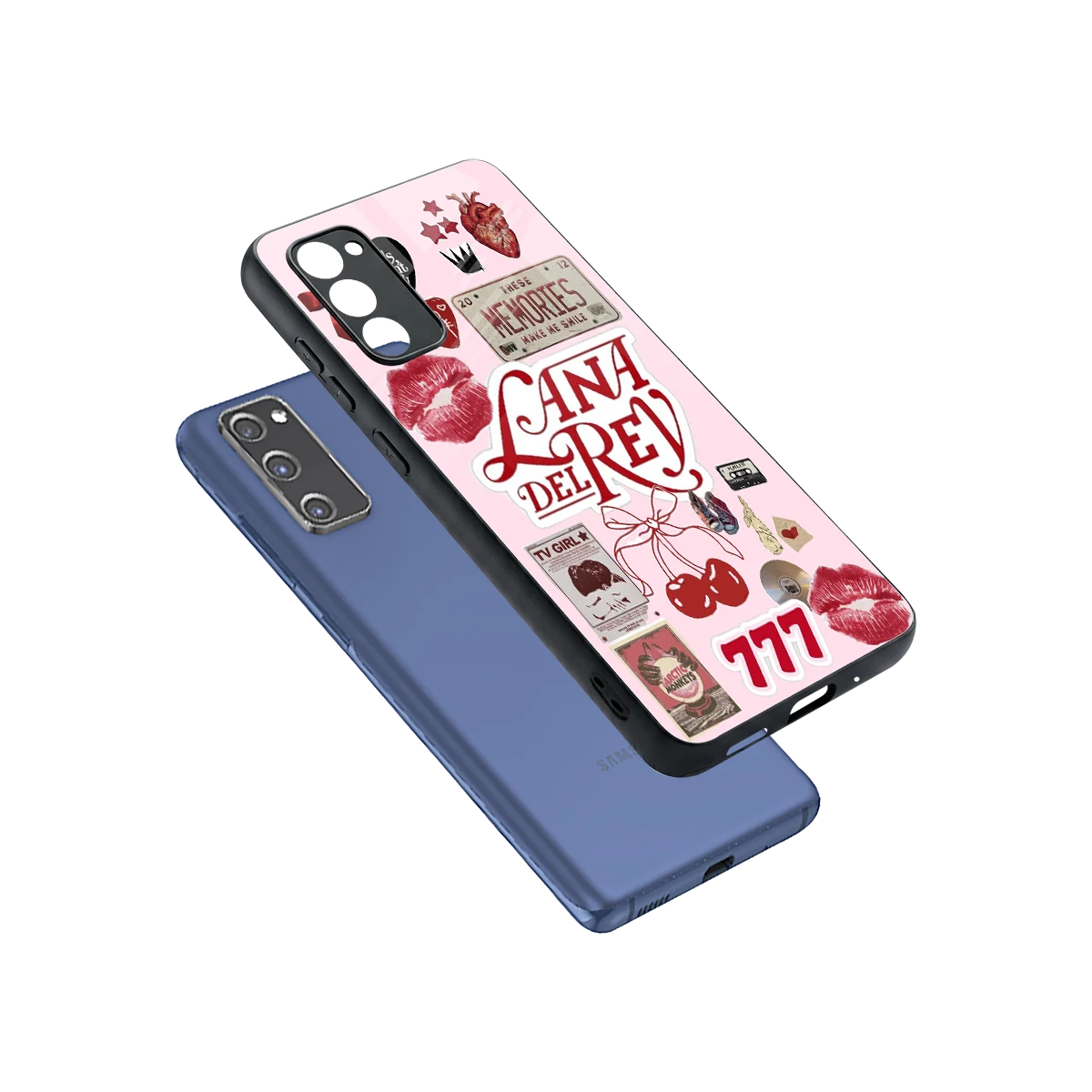 Lana Del Rey Collage sleek samsung galaxy s20 fe cover with tempered glass back and TPU edges