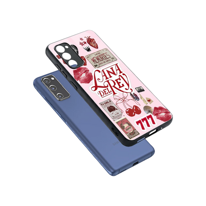 Lana Del Rey Collage sleek samsung galaxy s20 fe cover with tempered glass back and TPU edges