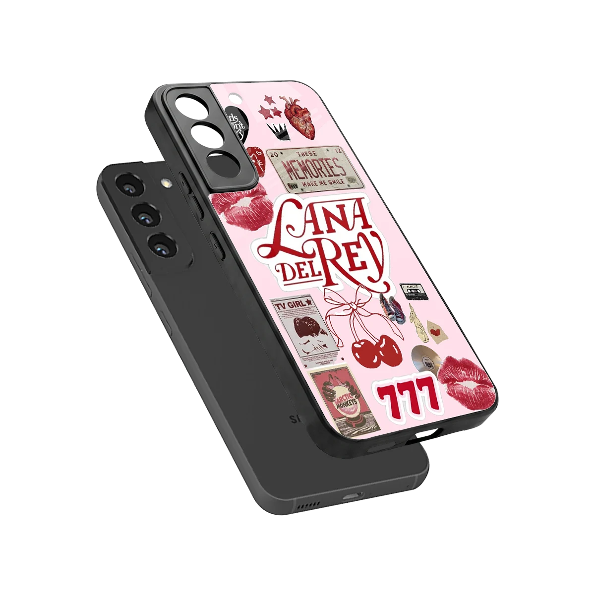 Lana Del Rey Collage sleek samsung galaxy s22 cover with tempered glass back and TPU edges