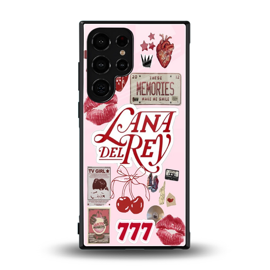 Lana Del Rey Collage back phone cover | glass case for samsung galaxy s24 ultra