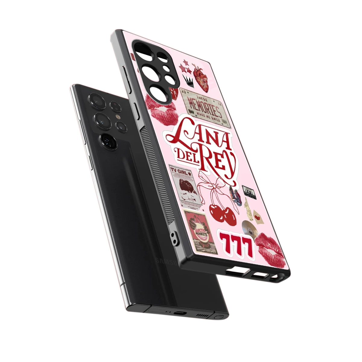 Lana Del Rey Collage sleek samsung galaxy s23 ultra cover with tempered glass back and TPU edges