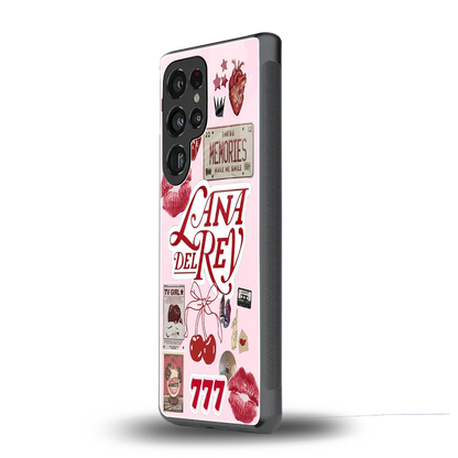 Lana Del Rey Collage samsung galaxy s25 ultra mobile cover | shockproof glass phone case