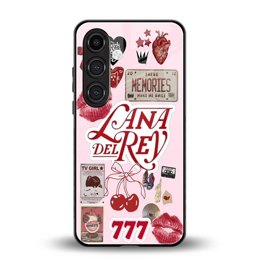Lana Del Rey Collage back phone cover | glass case for samsung galaxy s24 plus
