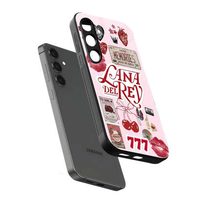 Lana Del Rey Collage sleek samsung galaxy s23 fe cover with tempered glass back and TPU edges