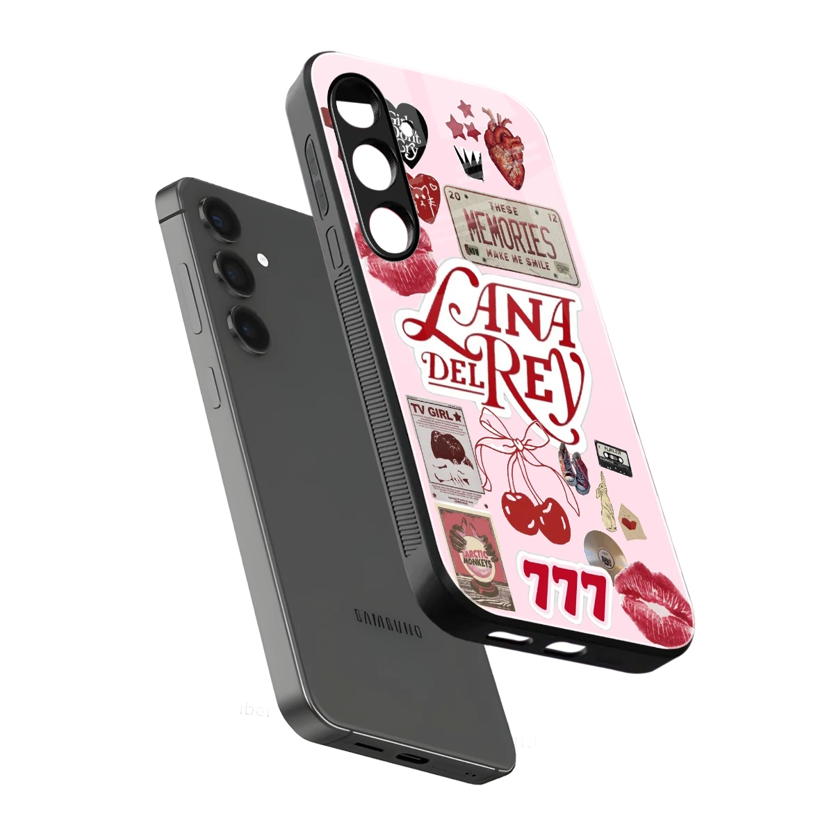 Lana Del Rey Collage sleek samsung galaxy s23 plus cover with tempered glass back and TPU edges