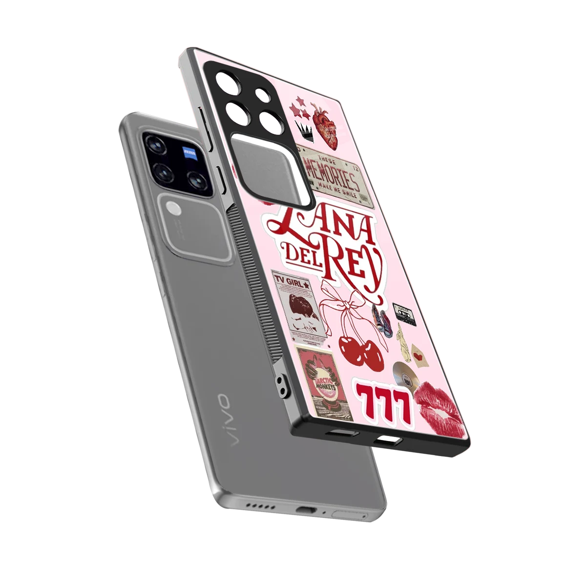 Lana Del Rey Collage sleekvivo v30 pro cover with tempered glass back and TPU edges