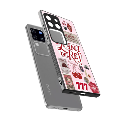 Lana Del Rey Collage sleekvivo v30 pro cover with tempered glass back and TPU edges
