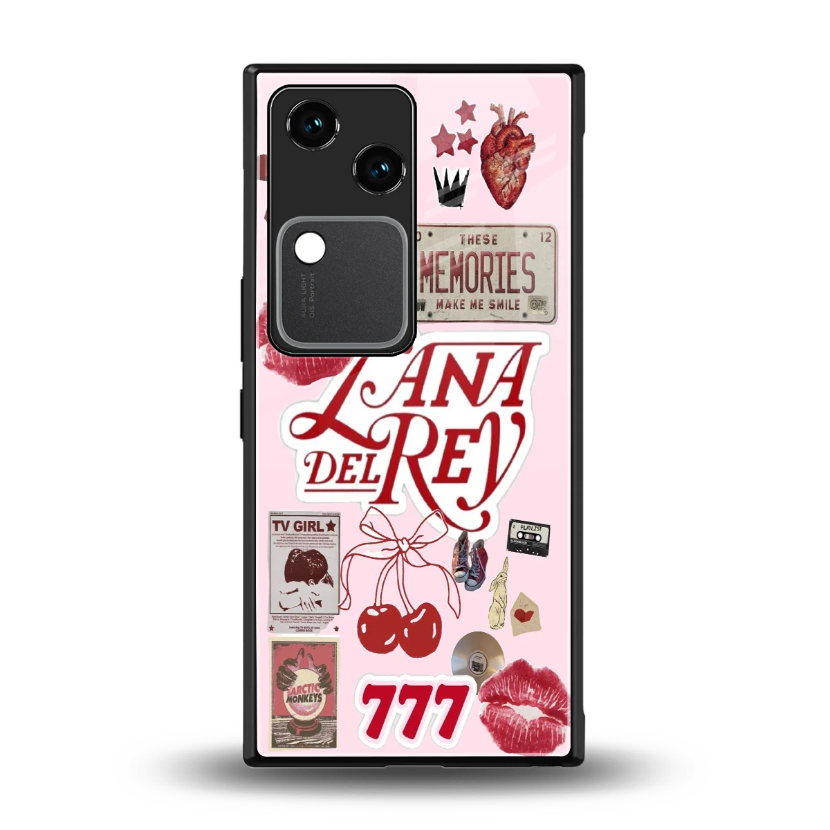 Lana Del Rey Collage back phone cover | glass case for vivo v30