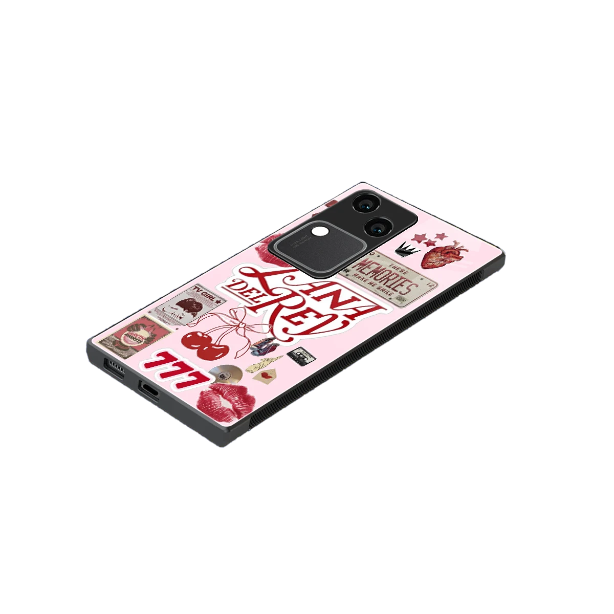 Lana Del Rey Collage stylish phone case for vivo v30 | glossy glass and slim fit