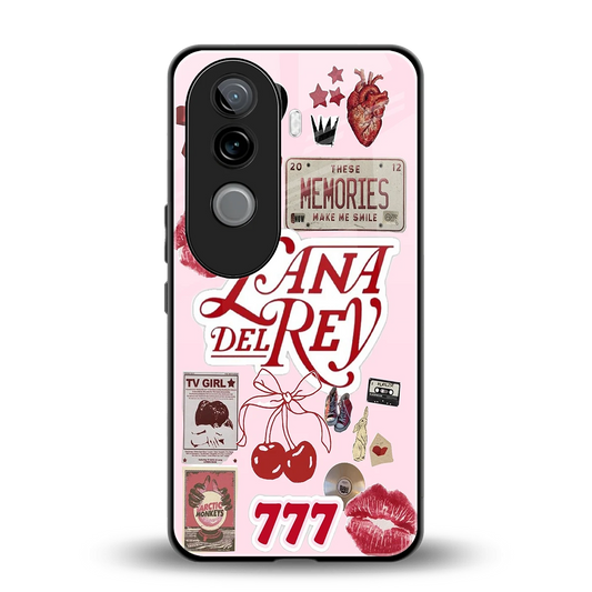 Lana Del Rey Collage back phone cover | glass case for vivo v40e