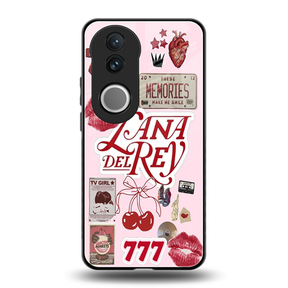 Lana Del Rey Collage back phone cover | glass case for vivo v50