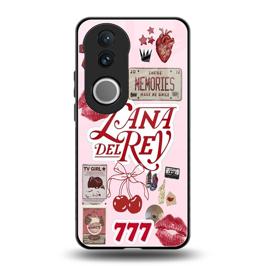 Lana Del Rey Collage back phone cover | glass case for vivo v50