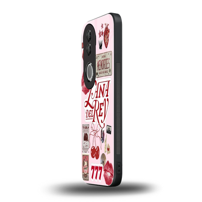 Lana Del Rey Collage vivo v50 mobile cover | shockproof glass phone case