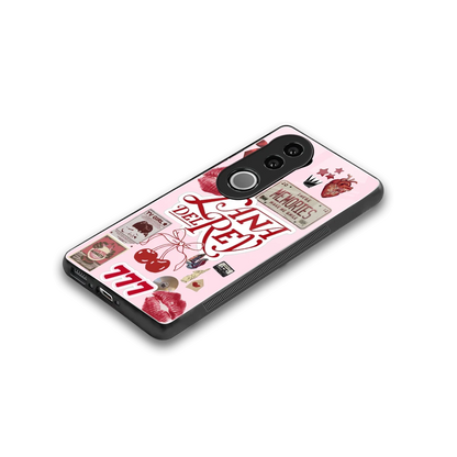 Lana Del Rey Collage stylish phone case for vivo v50 | glossy glass and slim fit