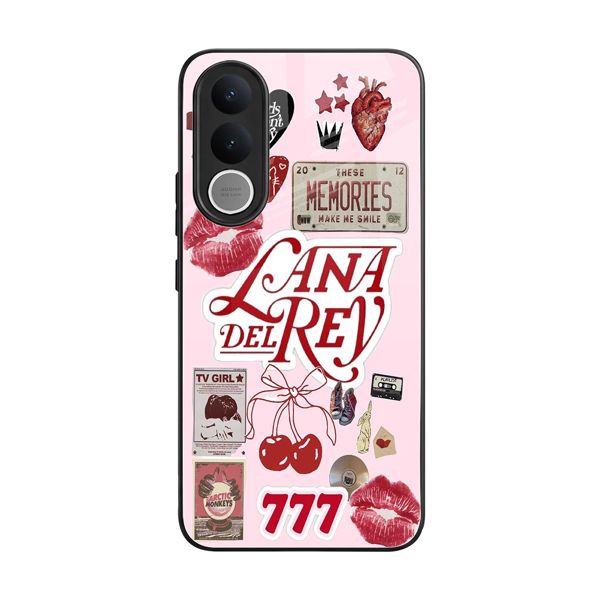 Lana Del Rey Collage back phone cover | glass case for vivo v70 fe